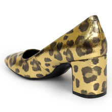 Minetta | Gold Multi Metallic Leopard Faux Leather