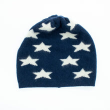 Kids | Cashmere Hat with Stars | Blue
