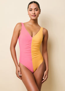 Lucia One Piece Taffy / Mango - Solid & Striped