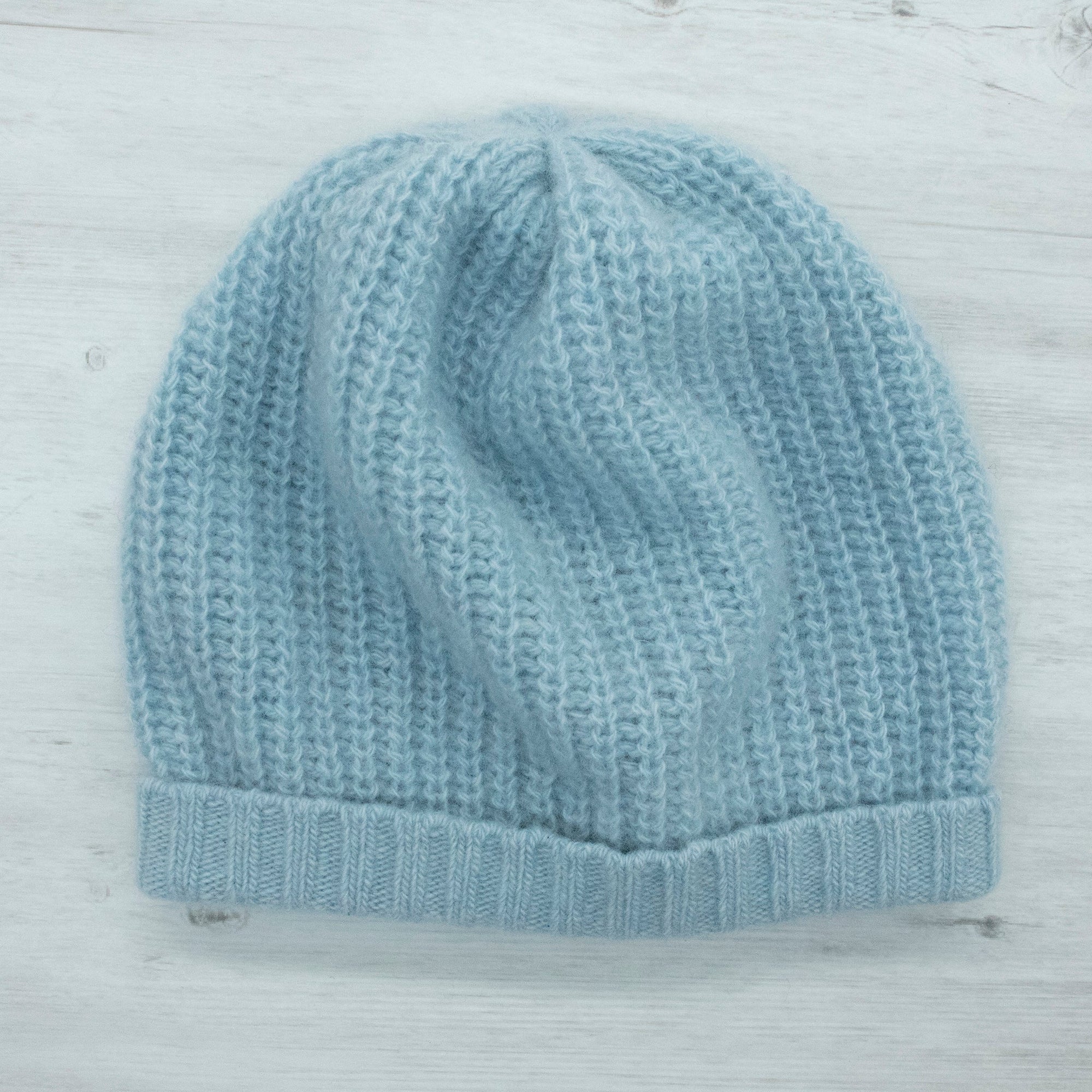 Babies Cashmere Beanie Hat | Baby Blue