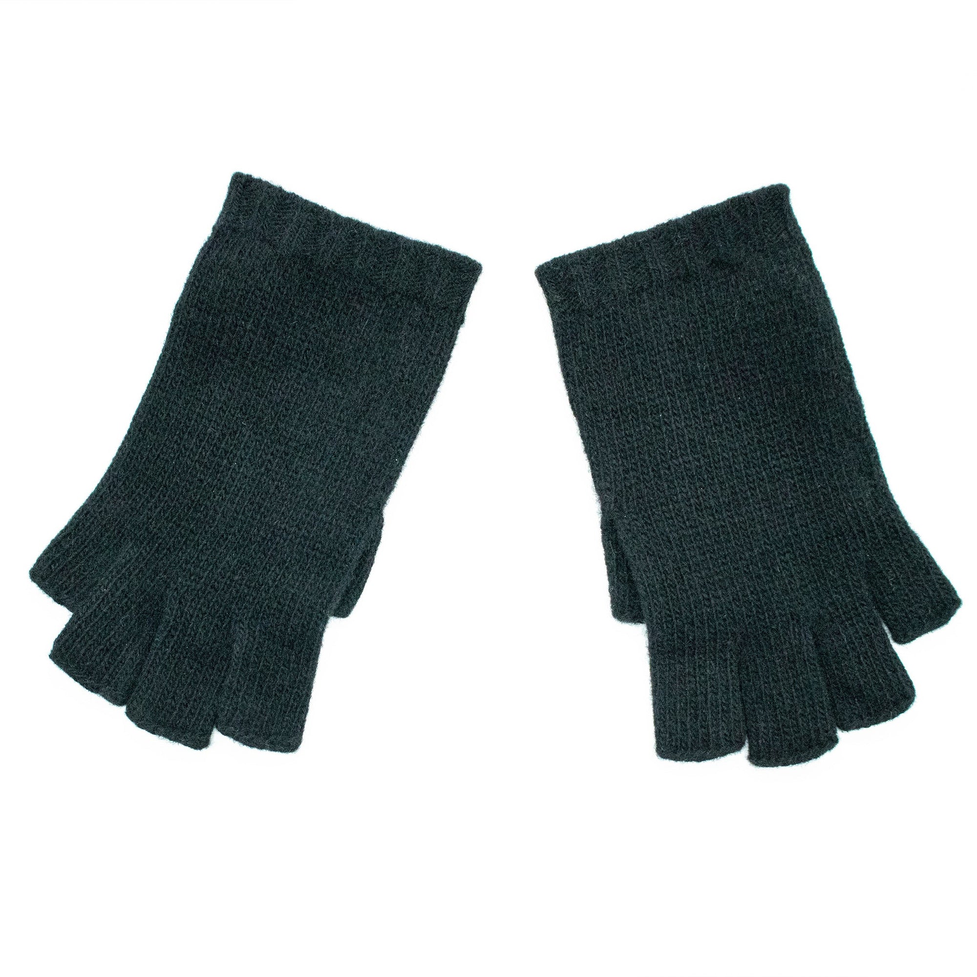 Kids Cashmere Fingerless Gloves | Black