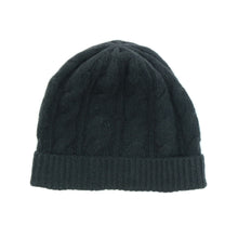 Unisex | Cashmere Hat with Cables | Black