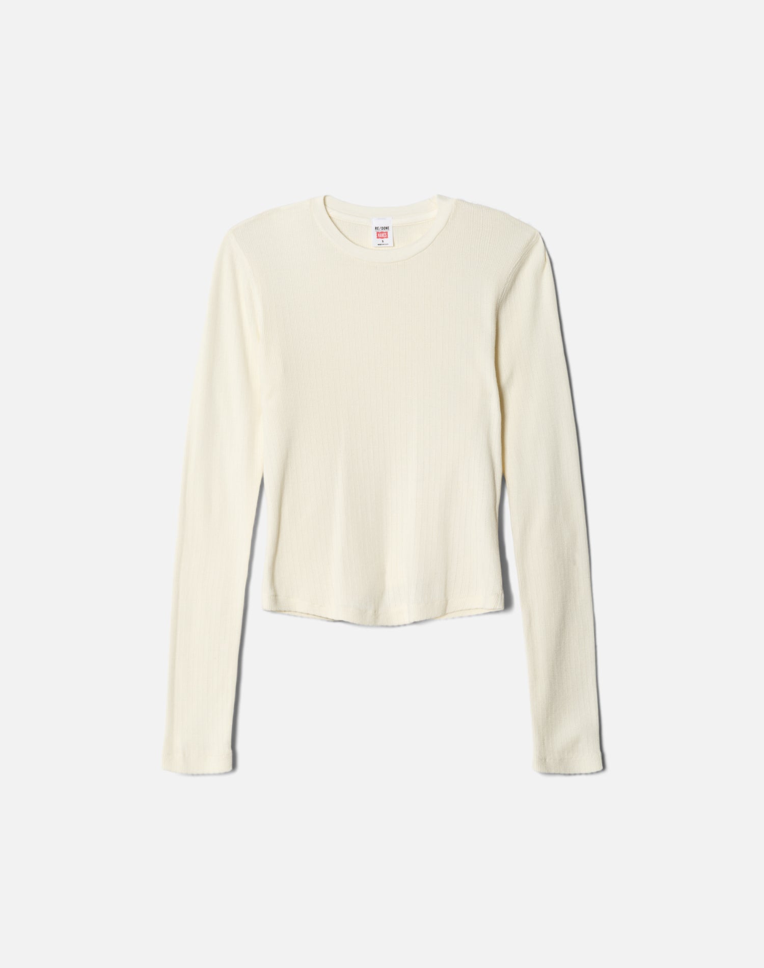 Womens | Hanes 90s Pointelle Baby Long Sleeve | Vintage White