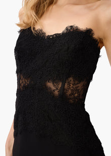 Lucienne Strapless Gown | Black
