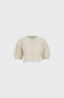 Textured Jersey Jacket | Ivory