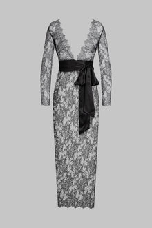 Wrap Over Long Dress - Rendez-Vous Private | Black