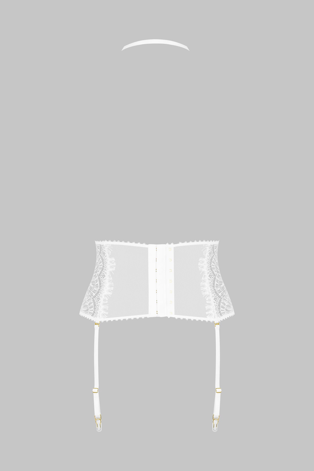 Waist Cinched With Suspenders - Accroche Coeur | White