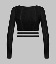 Long Sleeves Wrap Top - La Femme Amazone | Black