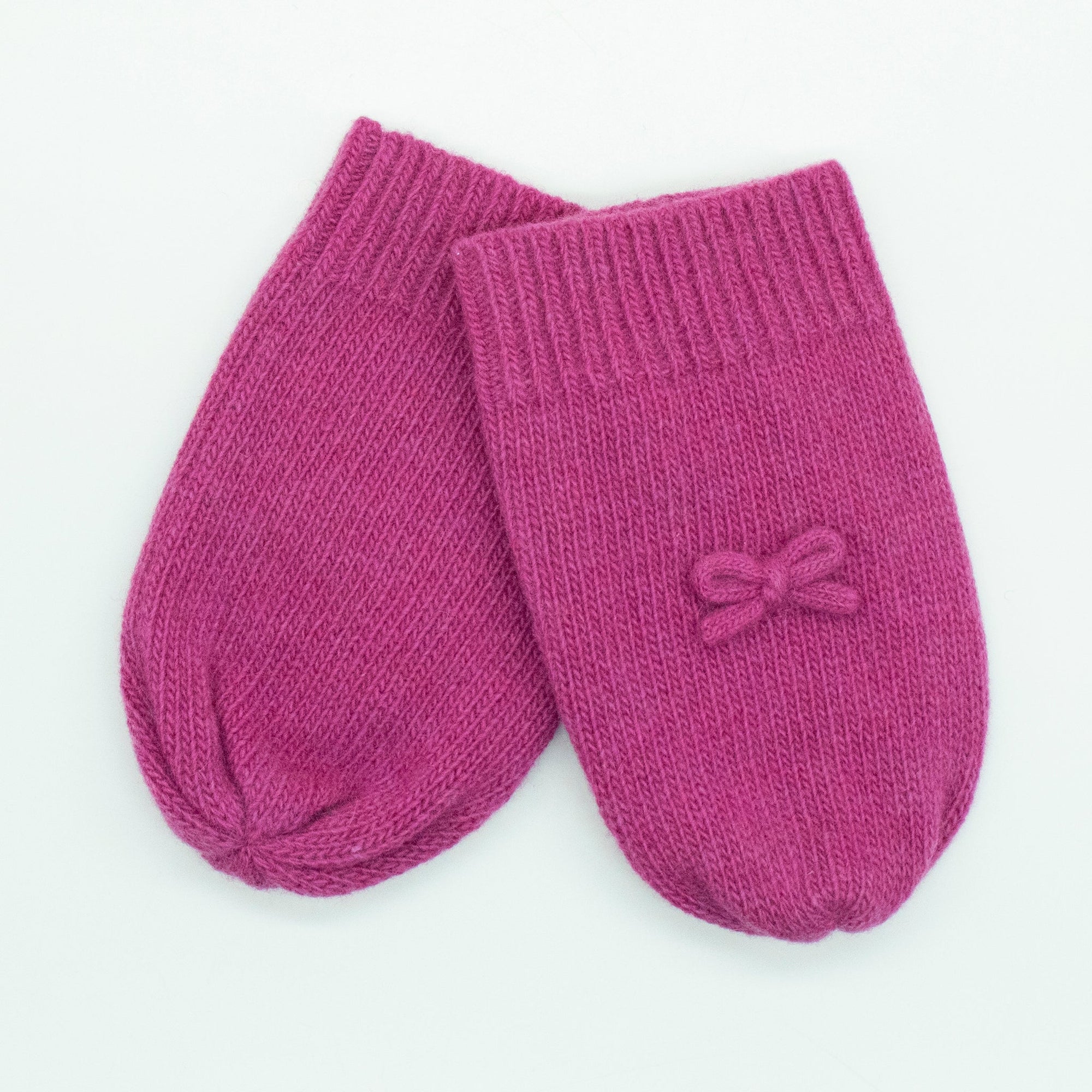 Babies Cashmere Mittens With Bows | Very Berry