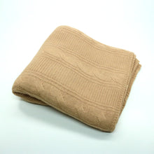 Unisex | Bed Throw In Cable Design | Camel