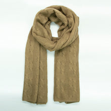 Womens | Cashmere Wrap with Cables | Incense