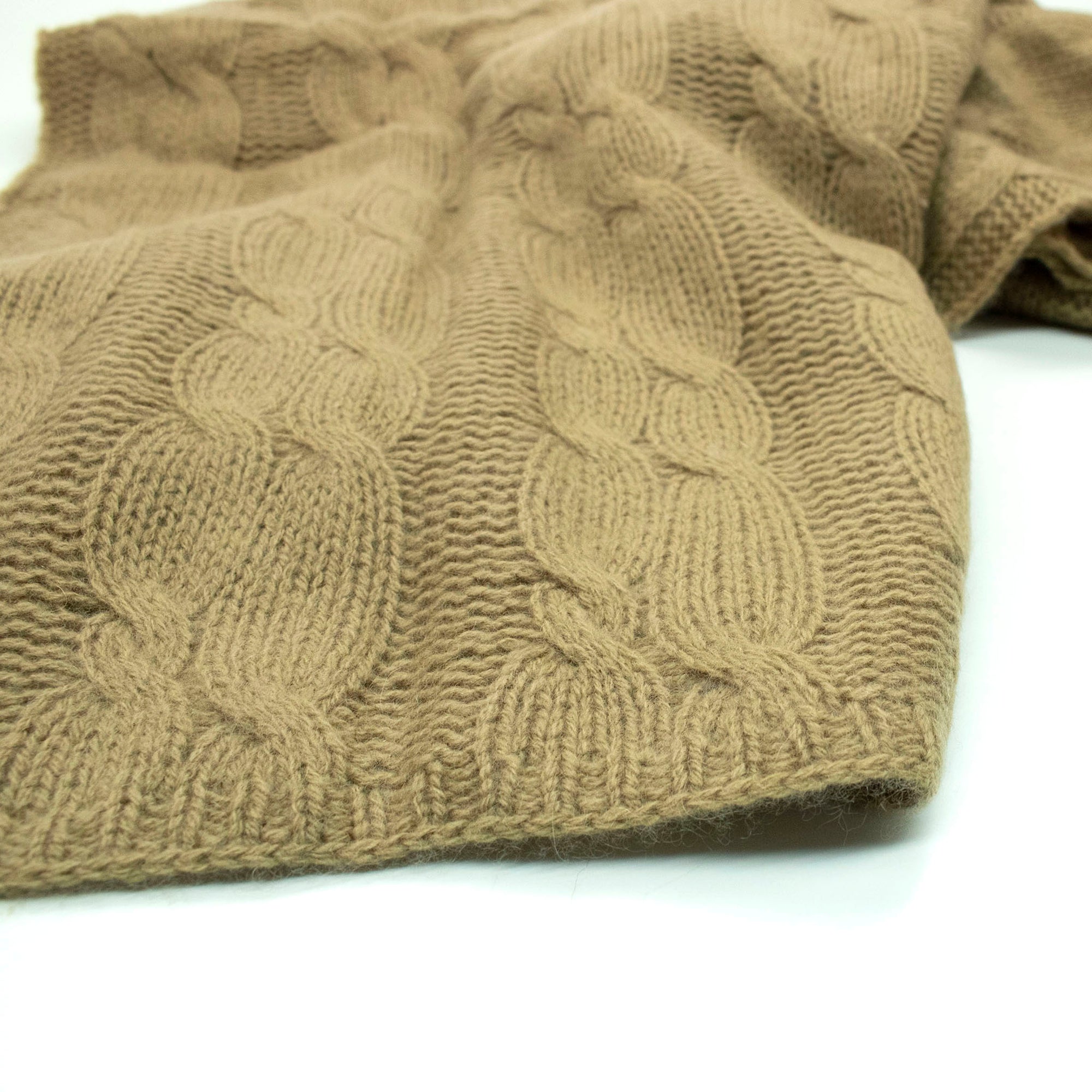 Womens | Cashmere Wrap with Cables | Incense