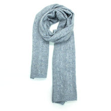 Womens | Cashmere Wrap with Cables | Light Grey