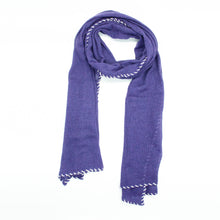 Womens | Wrap with Contrast Whipstitch | Aubergine