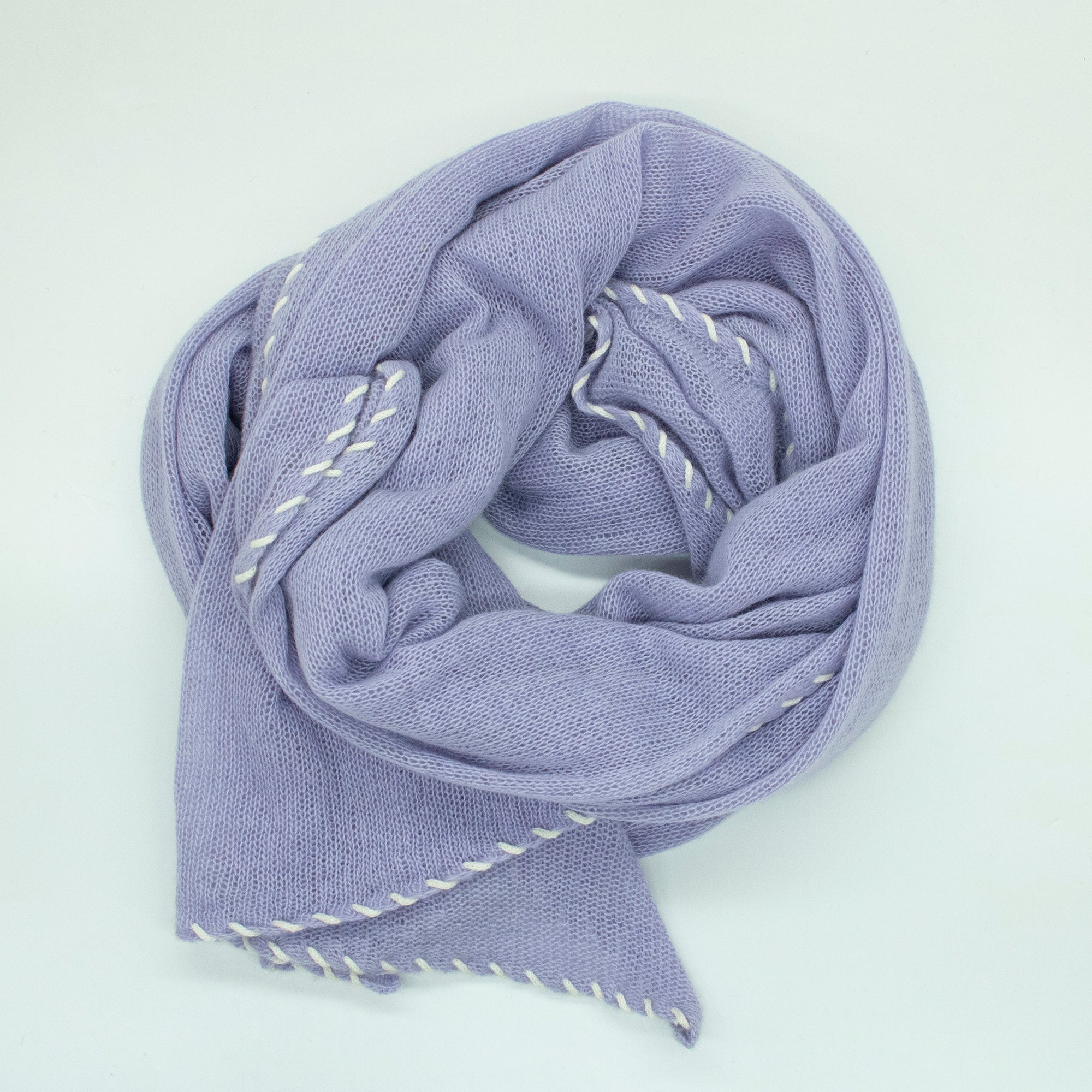 Womens | Wrap with Contrast Whipstitch | Lilac