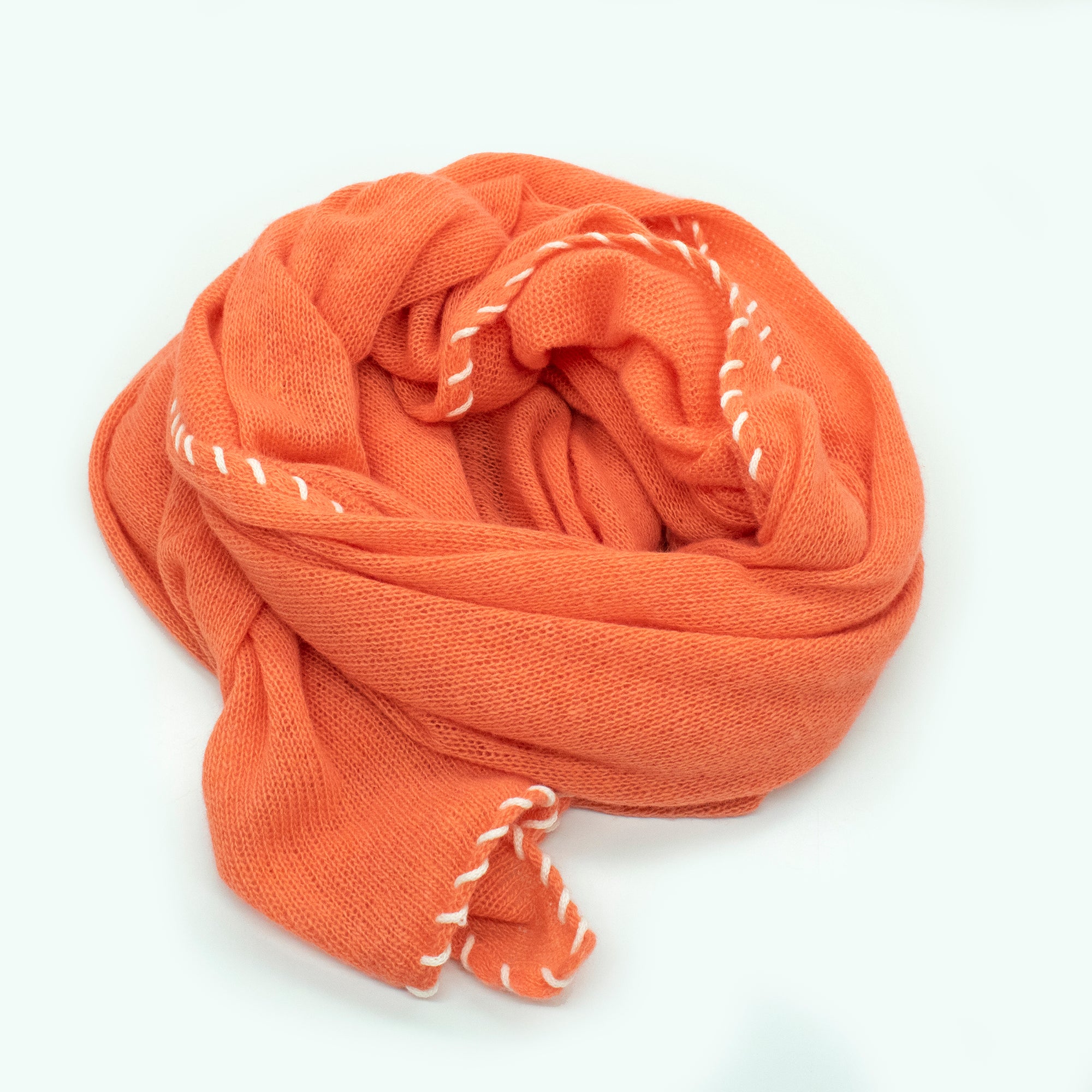 Womens | Wrap with Contrast Whipstitch | Coral