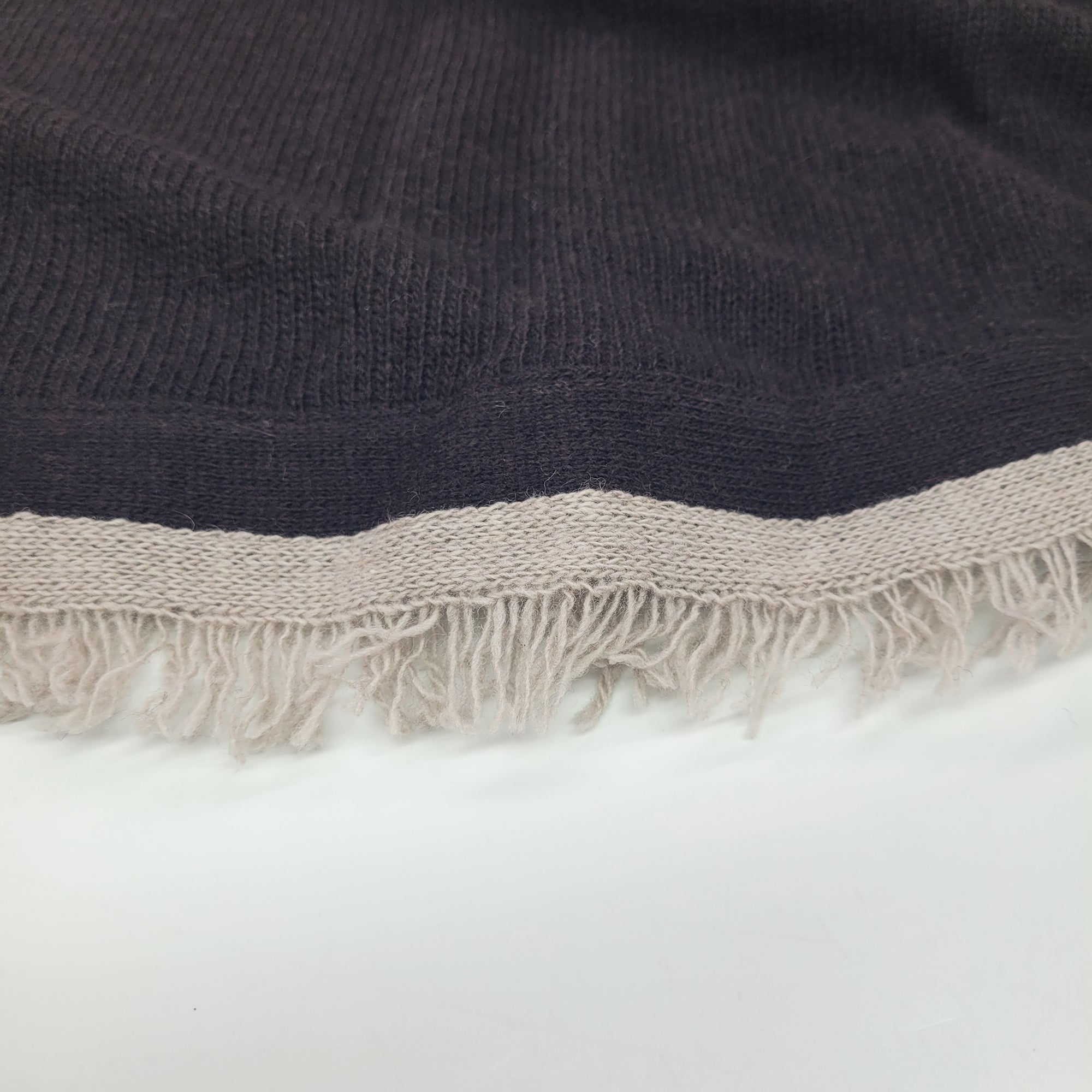 Womens | Poncho with Eyelash Fringes And Bow | Brown/Nile Brown