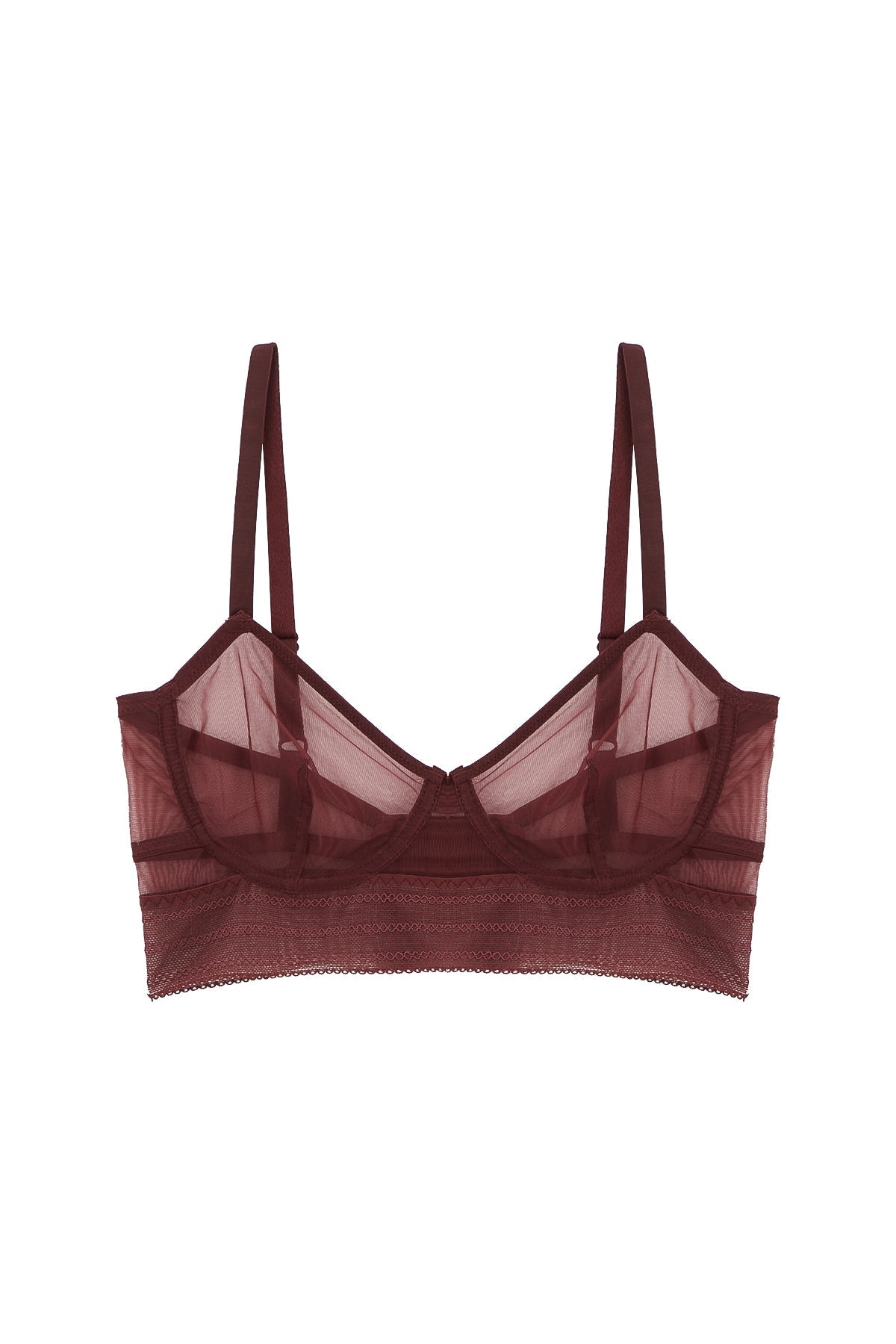 Bare Underwire Full Cup Longline Bra | Bloodstone