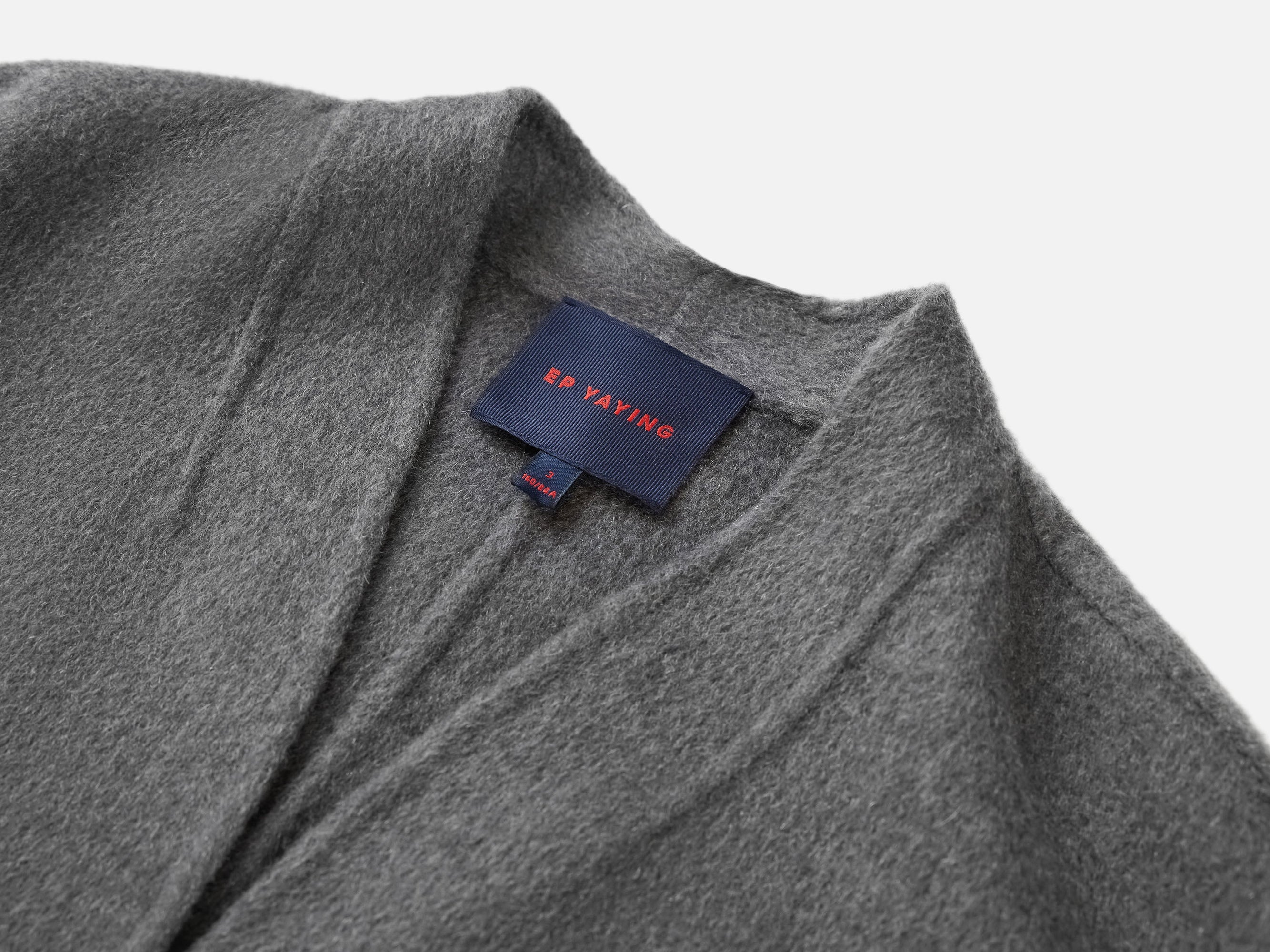 Chinese Style Cashmere Coat | Grey