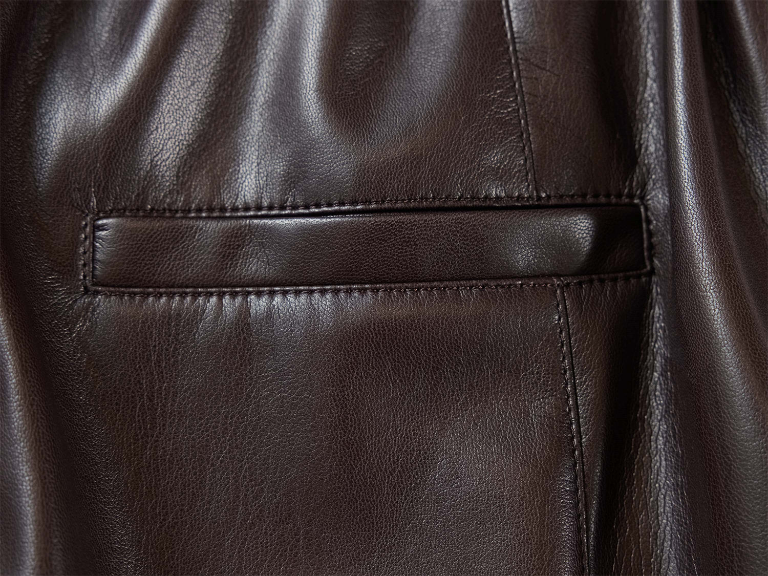 Leather Cargo Pants | Dark Brown
