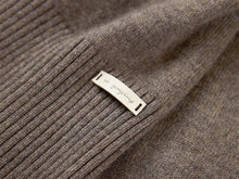 Pure Cashmere Scarf Pullover | Brown