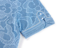 Lace Knit Top | Blue