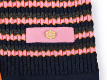 Striped Knit Cardigan | Pink
