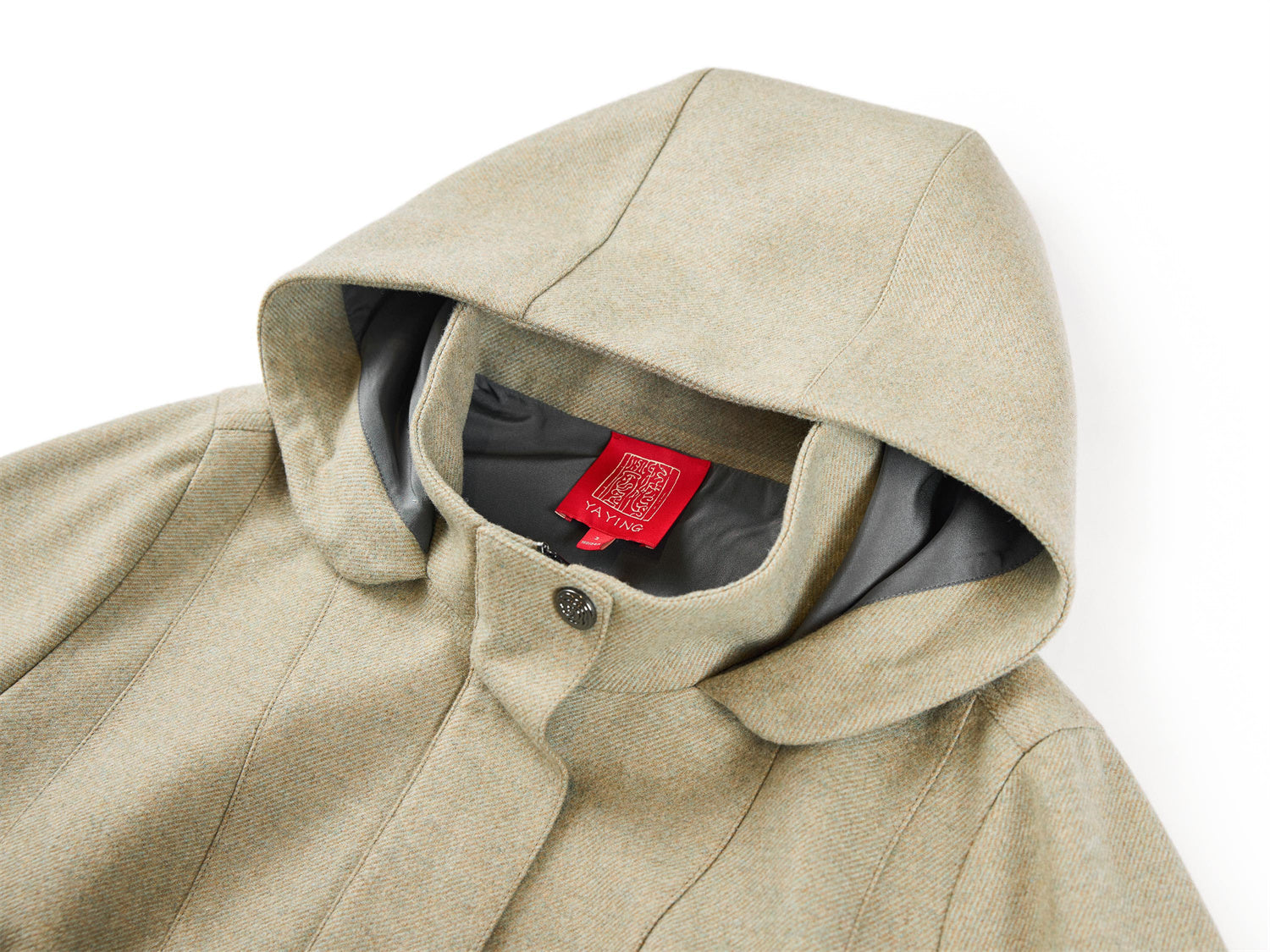 Classic Short Hooded Embroidered Jacket | Green