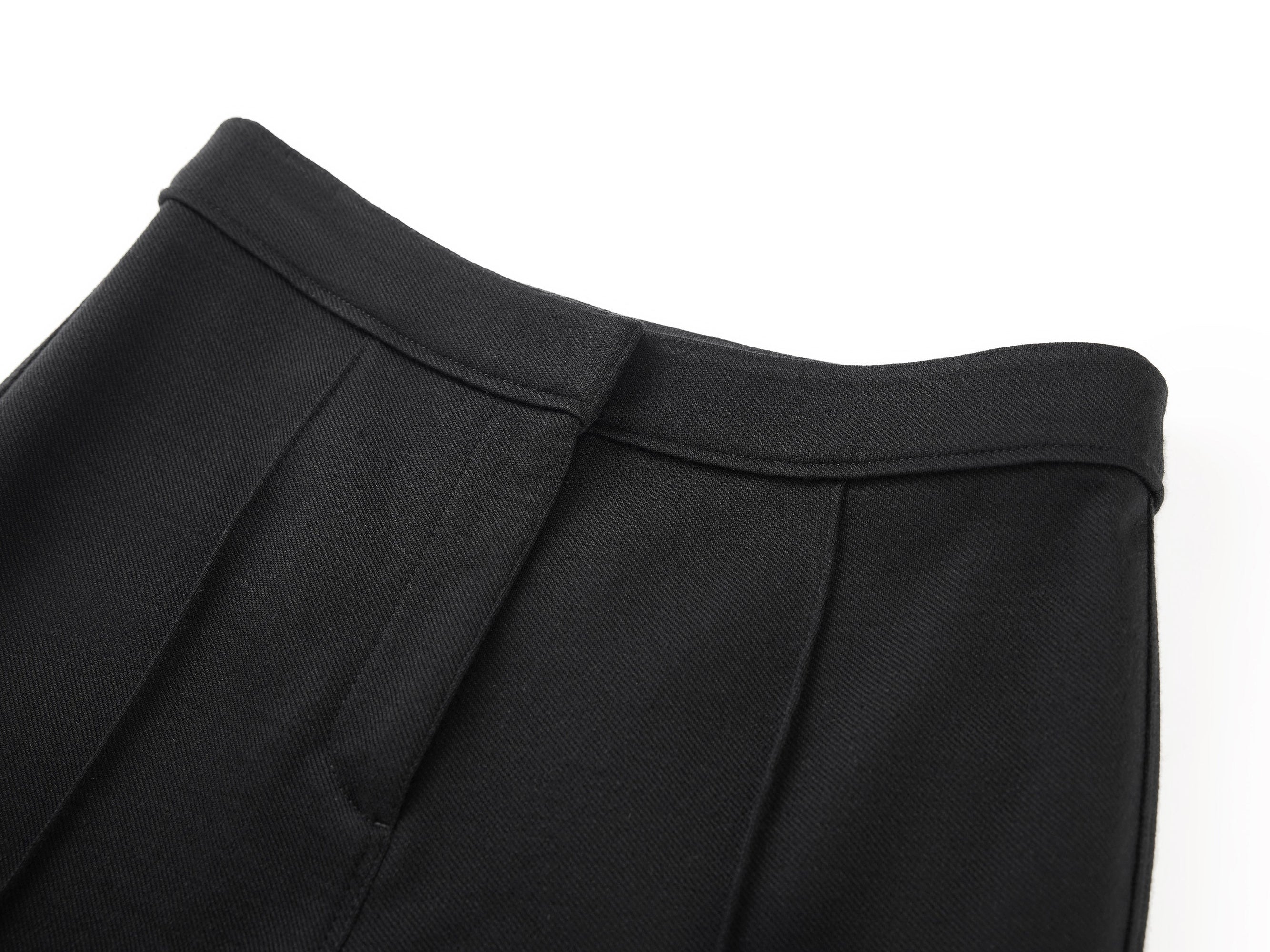 High-Waist Flared Leg Trouser | Black