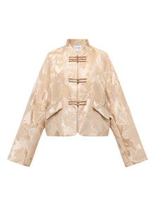 Mulberry Silk Chinese Style Neo-Chinese Silk-Padded Jacket | Beige