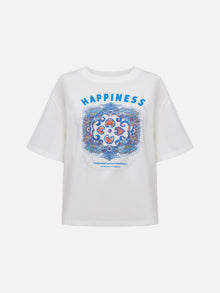 Cotton Embroidered T-Shirt | White