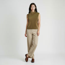 Womens | Cashmere Sleeveless Turtleneck Sweater | Incense