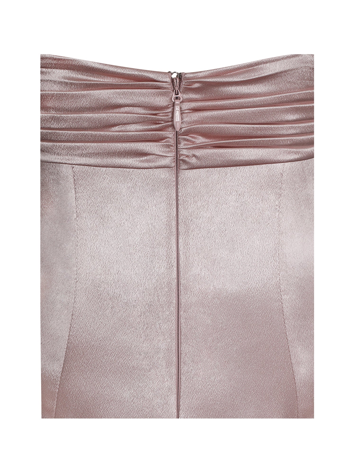 Tullia Satin Ruched Midi Dress | Dusty Rose