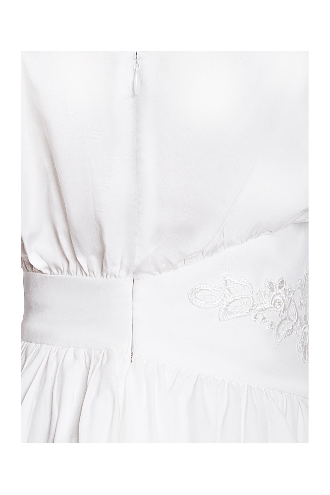 Jamila Lyocell Embroidered Shirt Mini Dress | White
