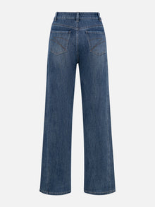 Straight Wide-Leg Jeans | Blue
