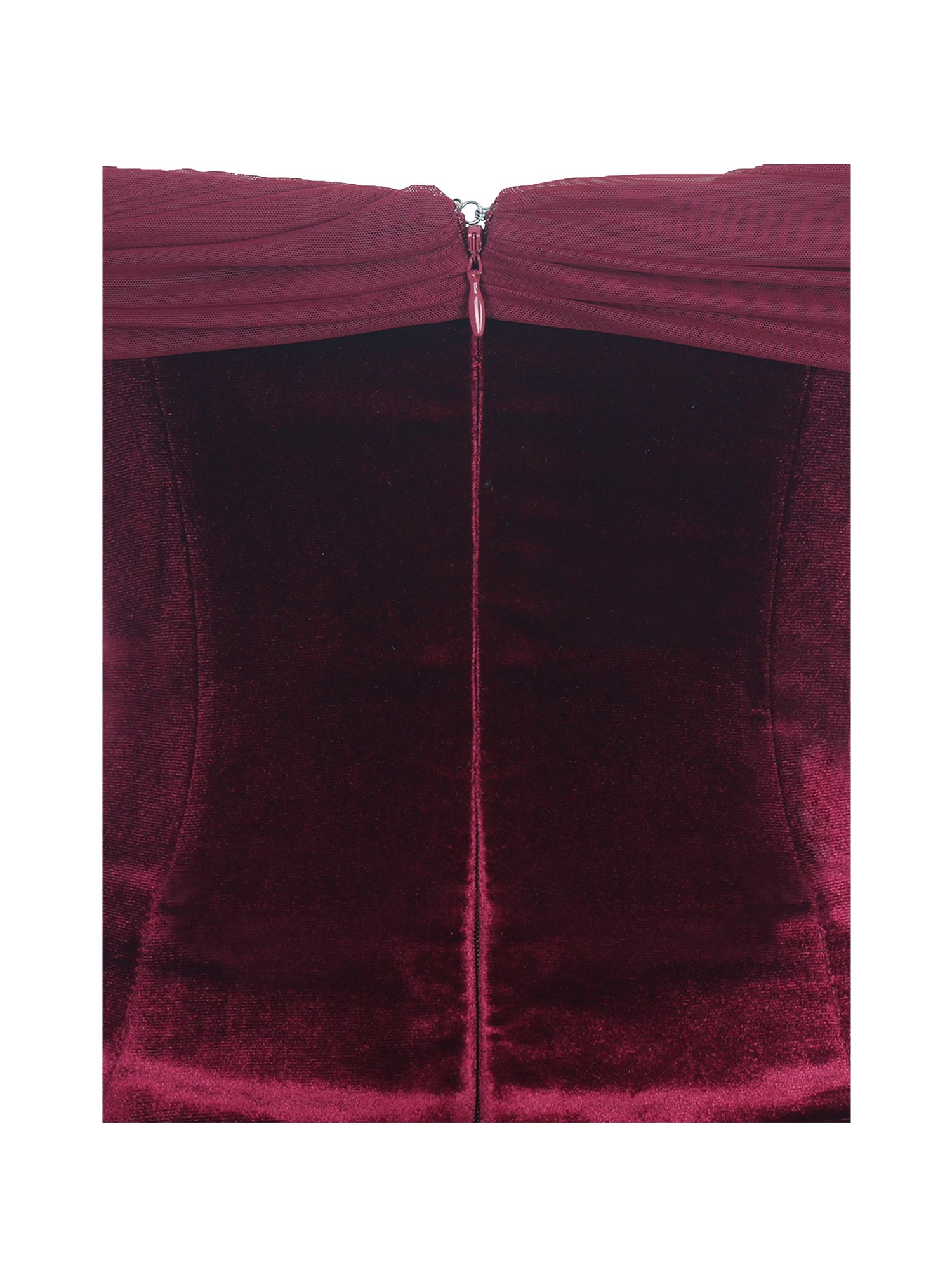 Maybelle Bardot Lace Strap Peplum Maxi Dress | Magenta