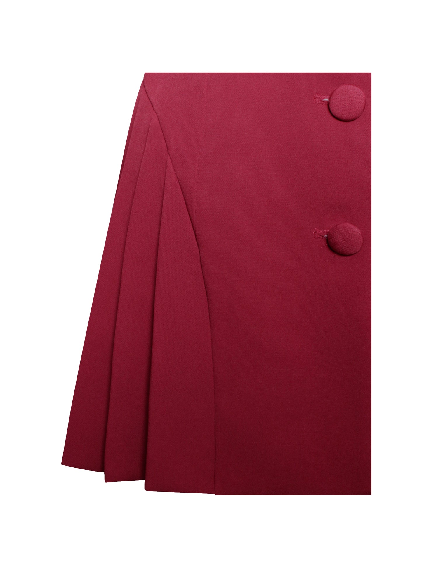 Delia Blazer Dress with Pleated Detail | Burgundy
