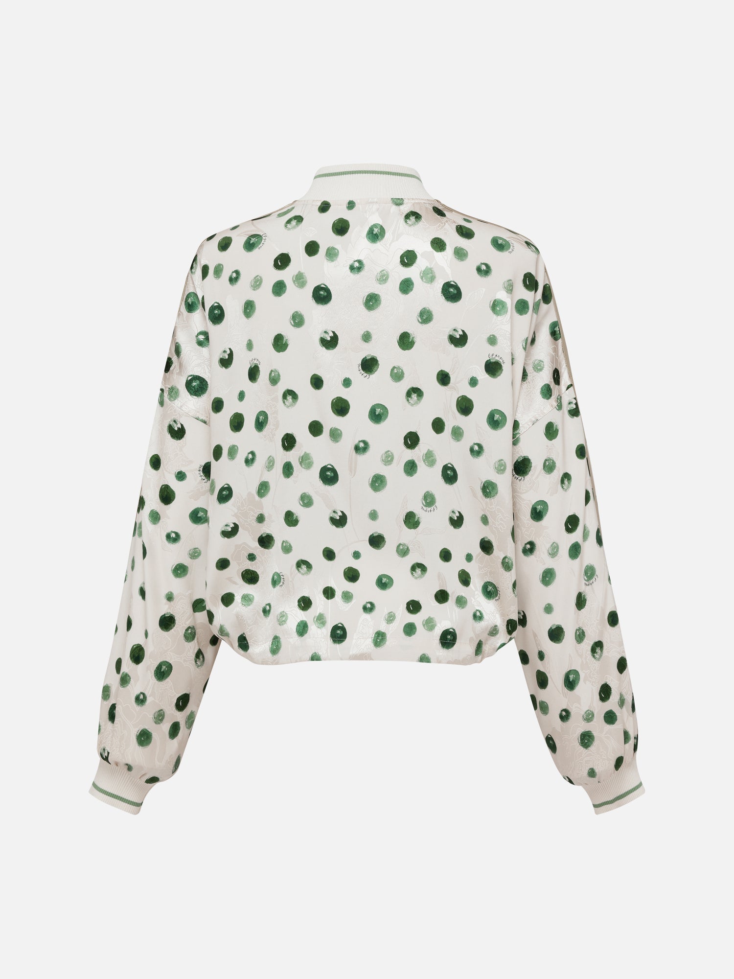 Polka Dot Silk Blazer | Green
