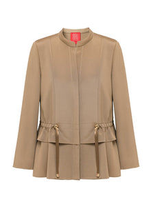 Mulberry Silk Sophisticated Jacket | Khaki