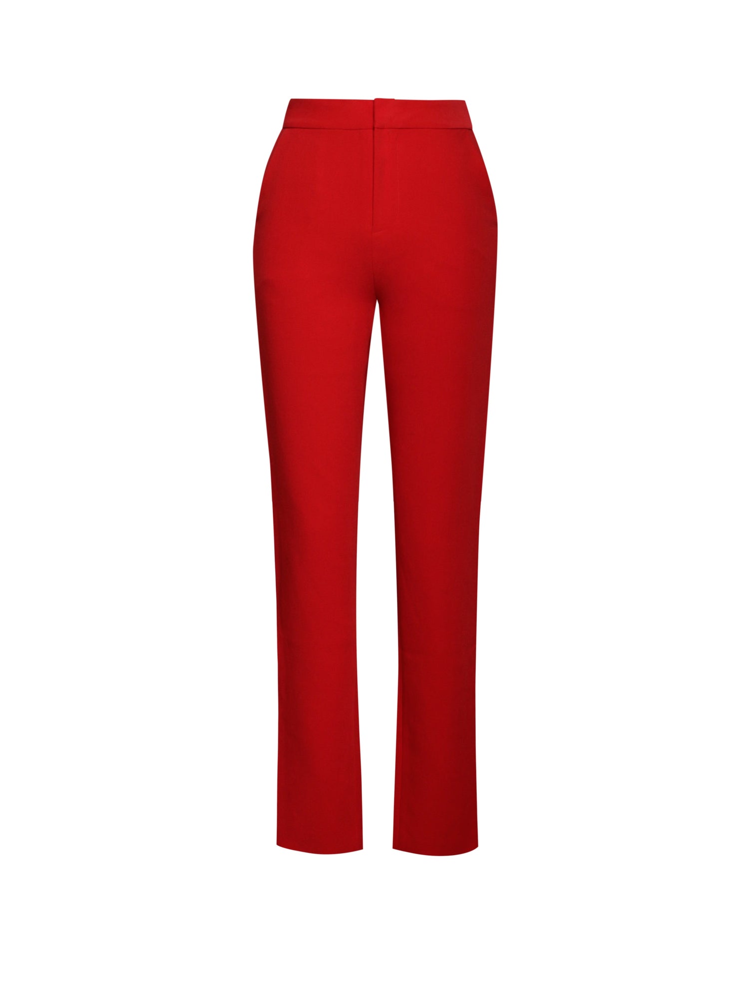 Vayla Skinny Fit Crepe Trousers | Red