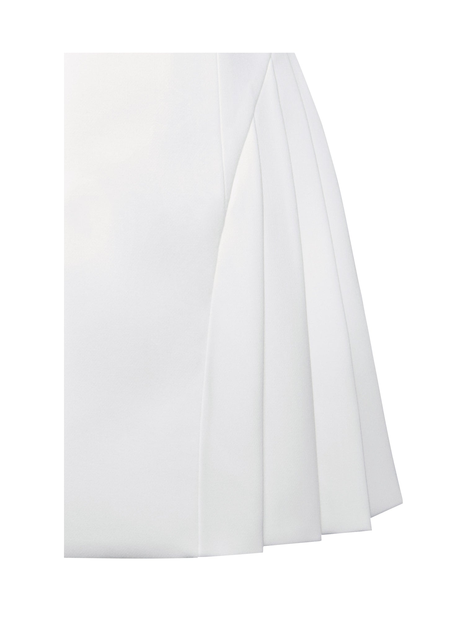 Delia Blazer Dress with Pleated Detail | White