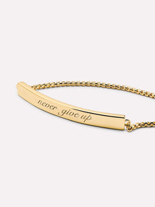 14K Gold Plated Engravable Heart Adjustable Charm Bracelets For Women Ana Luisa Mindy Bracelet