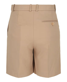 Stella McCartney | Beige Pleat-Front Shorts