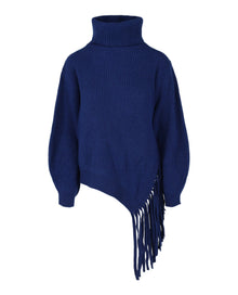 Stella McCartney | Asymmetrical Fringed Turtleneck Sweater