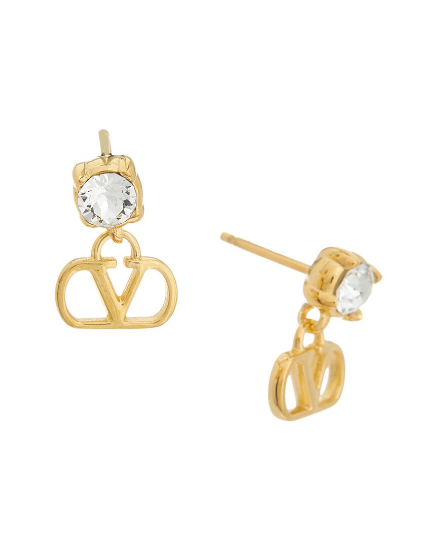 Valentino | Womens | VLogo Signature Swarovski Earrings | Gold