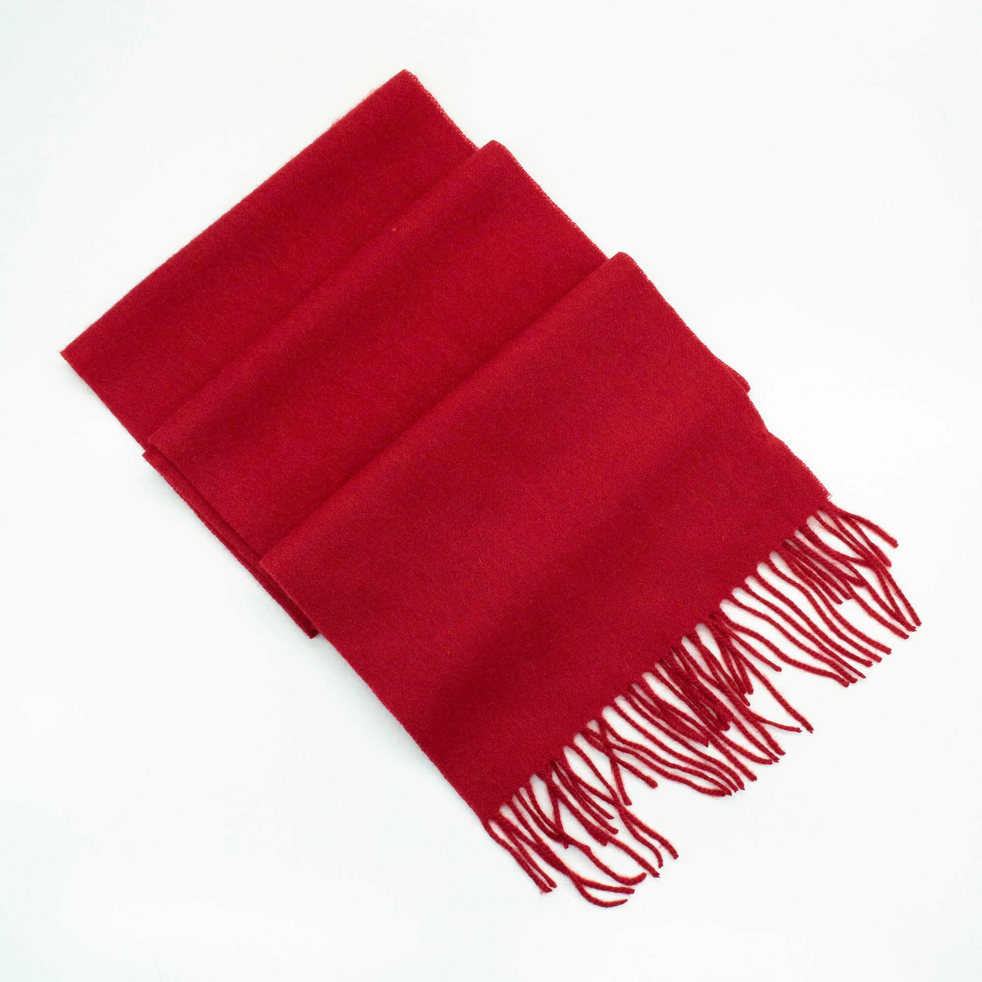 Cashmere Scarf With Fringes | Ashton Red