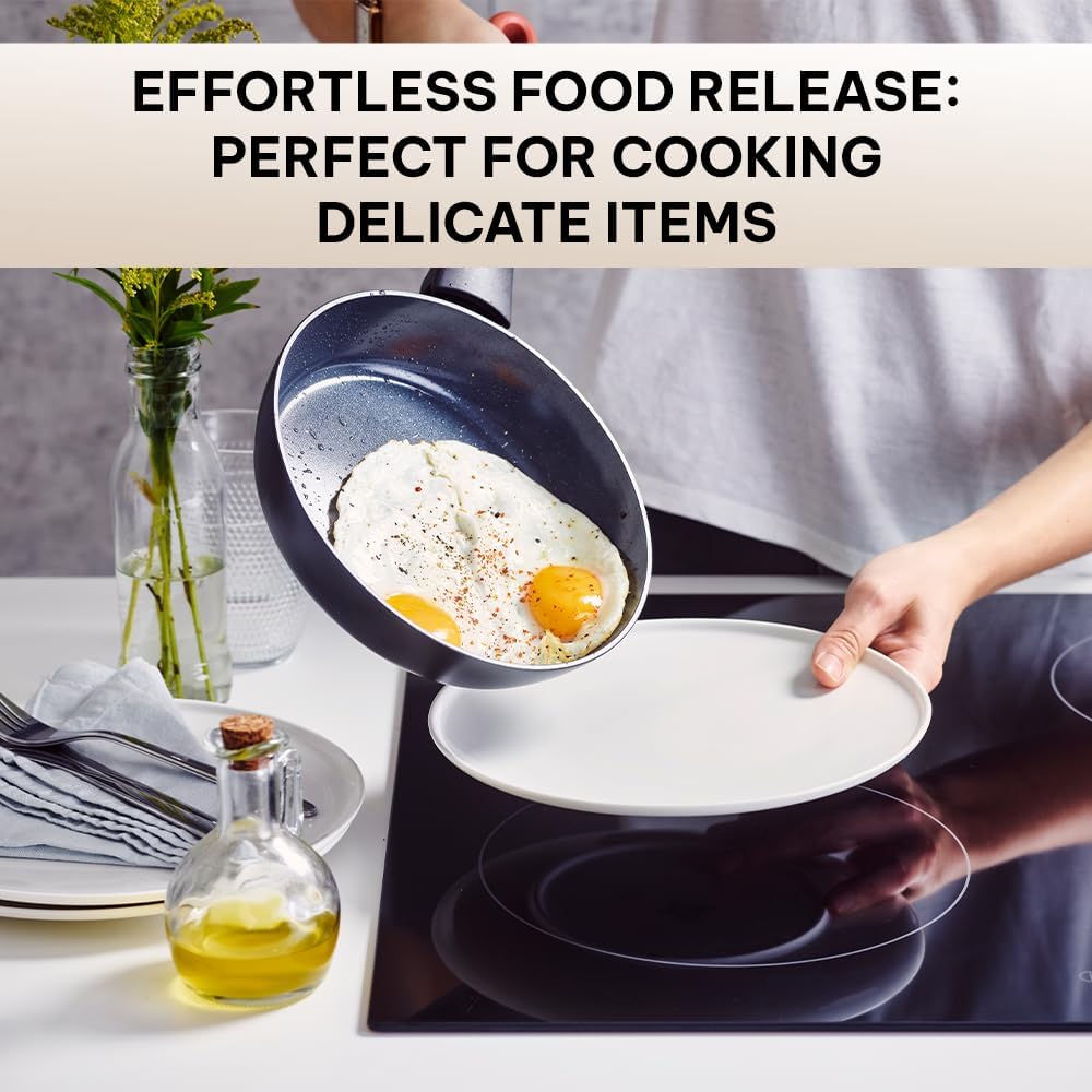 TASTY+ Frying pan 8" with Non-stick Ceramic Coating Black | Black