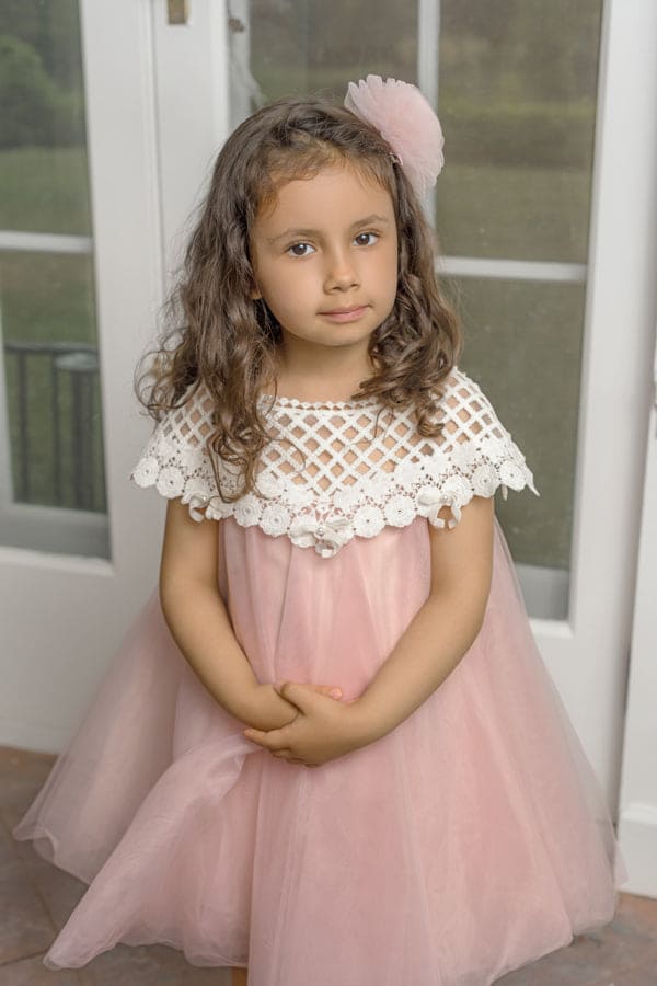 Rosa Pink Tulle Flower Dress | Pink