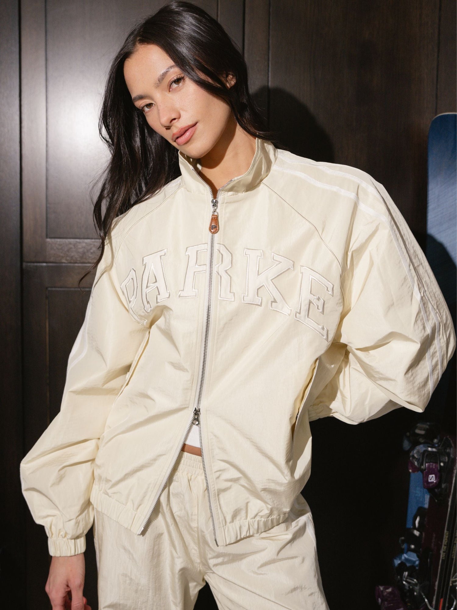 Varsity Nylon Jacket | Buttercream