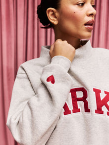 classic grey + crimson
